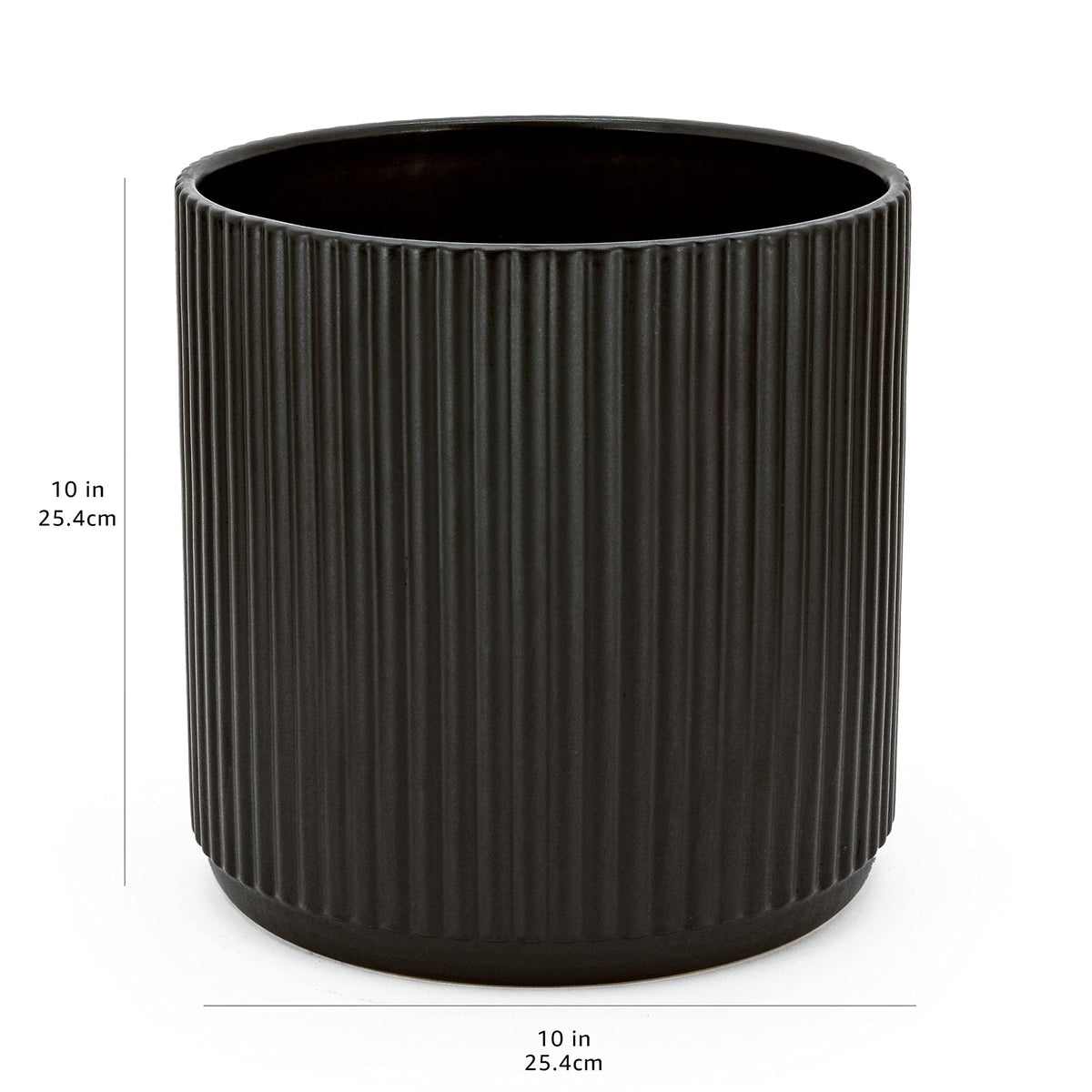 Fluted Ceramic Planter Pot for Indoor Outdoor Plants