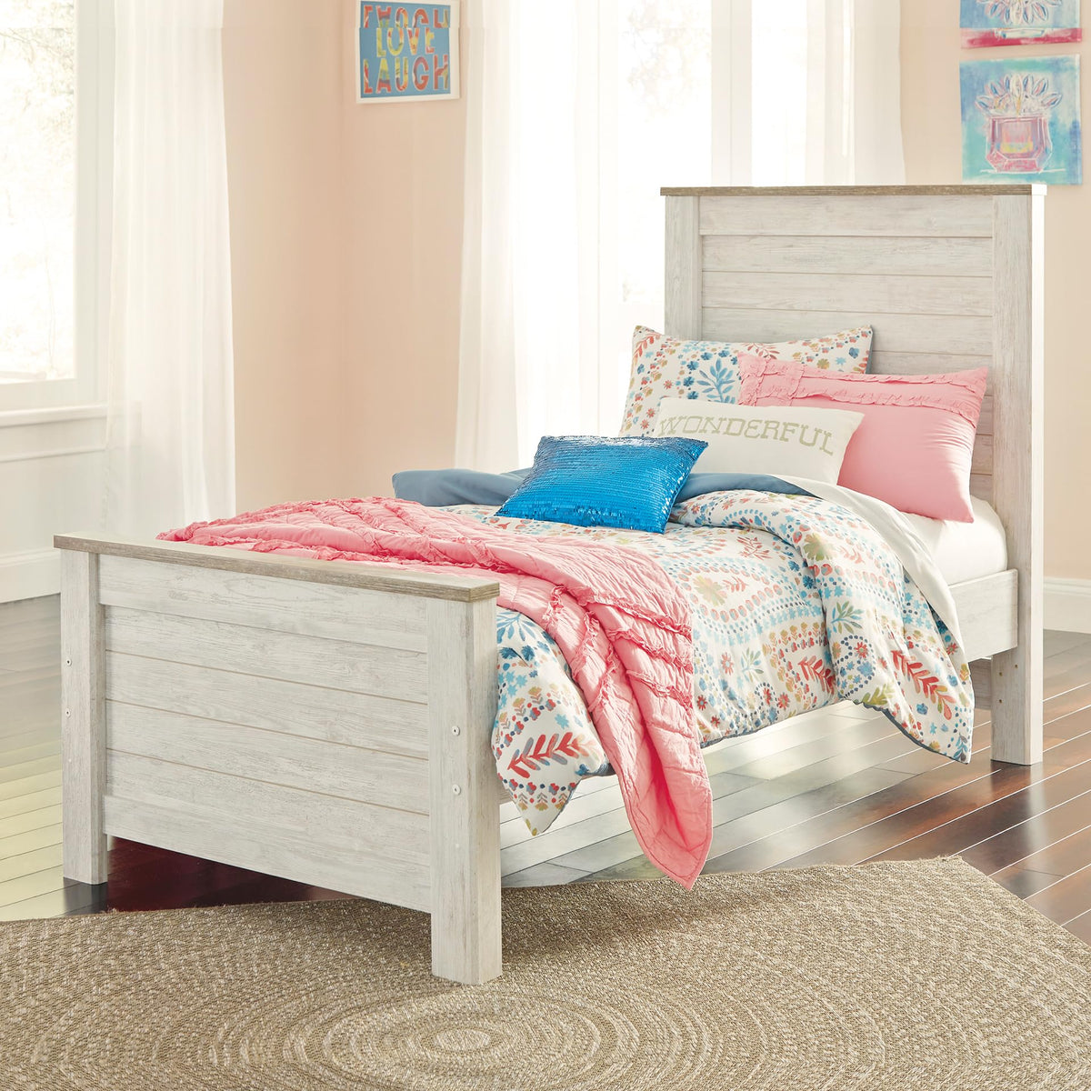 Willowton Farmhouse Twin Panel Bed