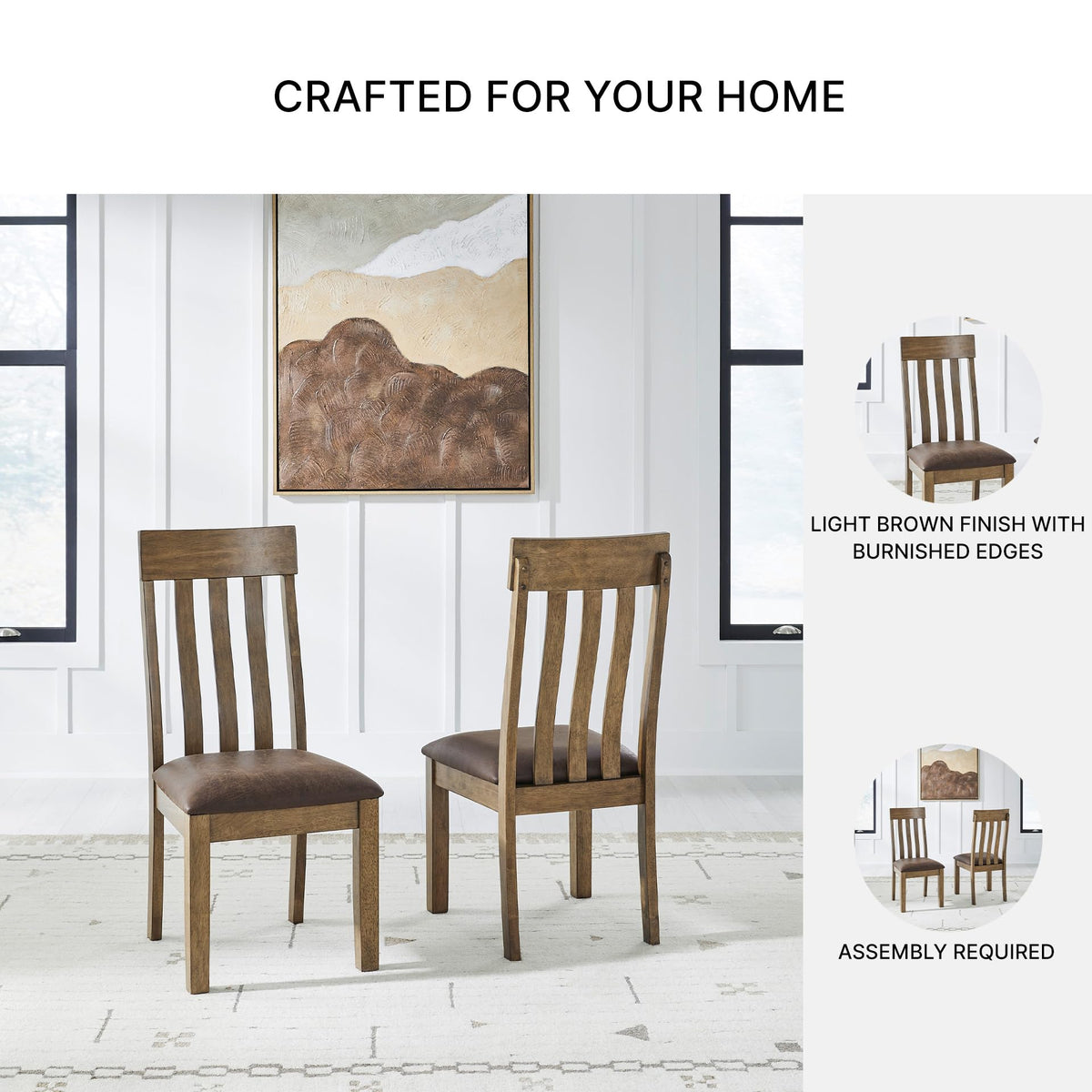 Vallister Dining Chairs Set of 2 (2 Count)