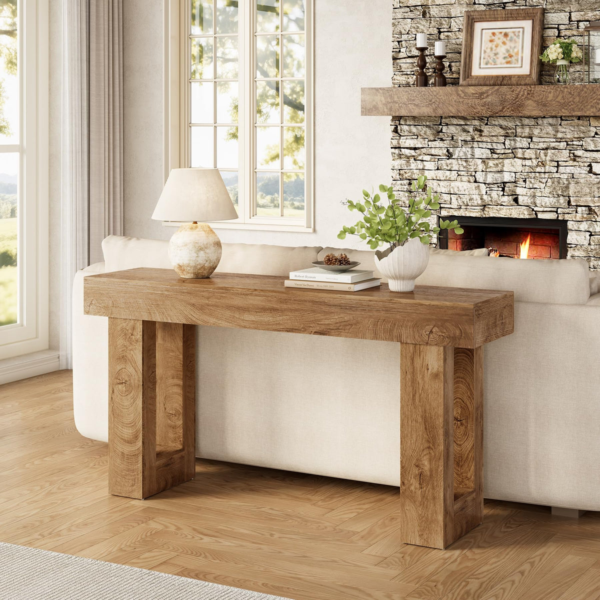 63 Inches Long Console Table for Entryway