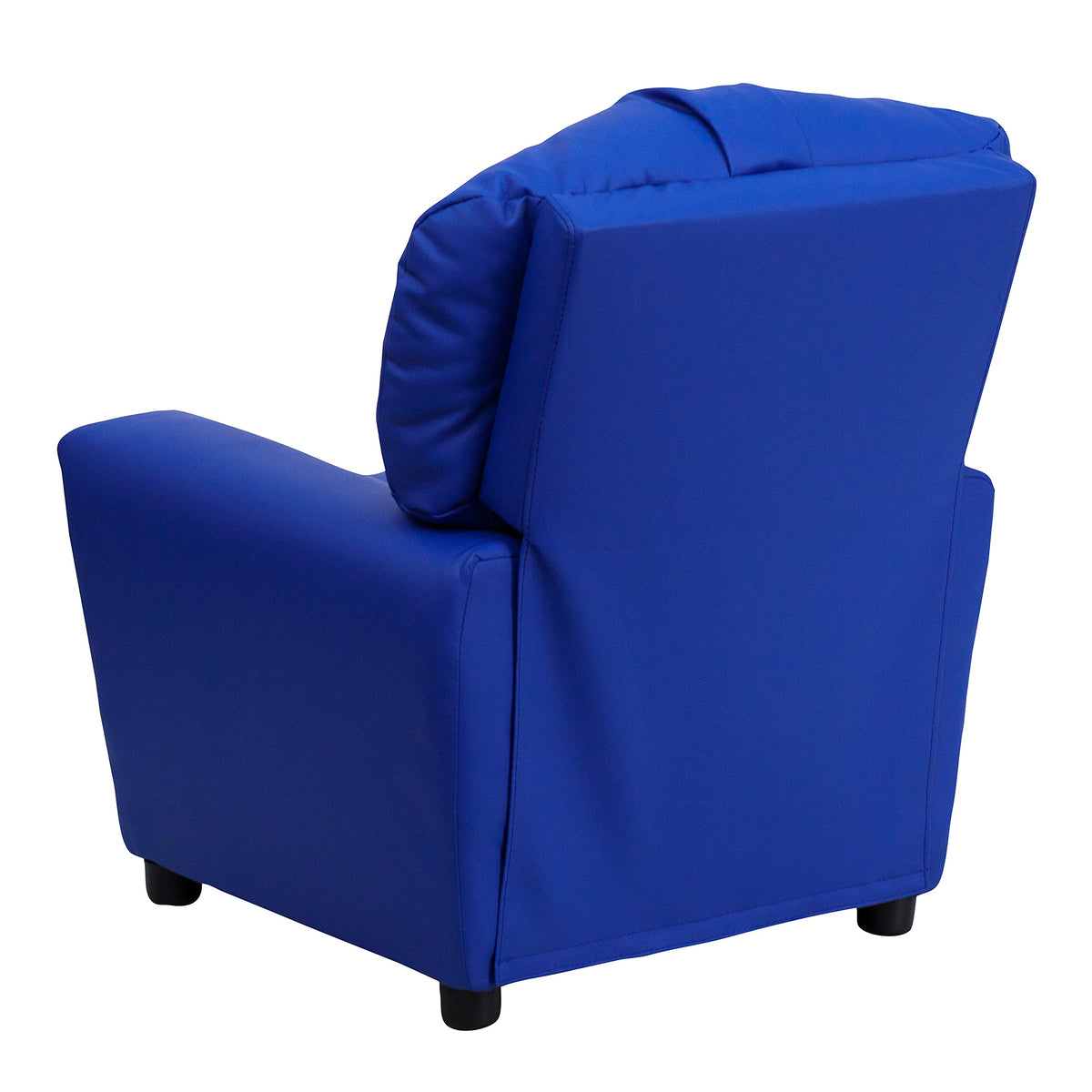 Chandler Vinyl Kids Recliner with Cup Holder and Safety Recline