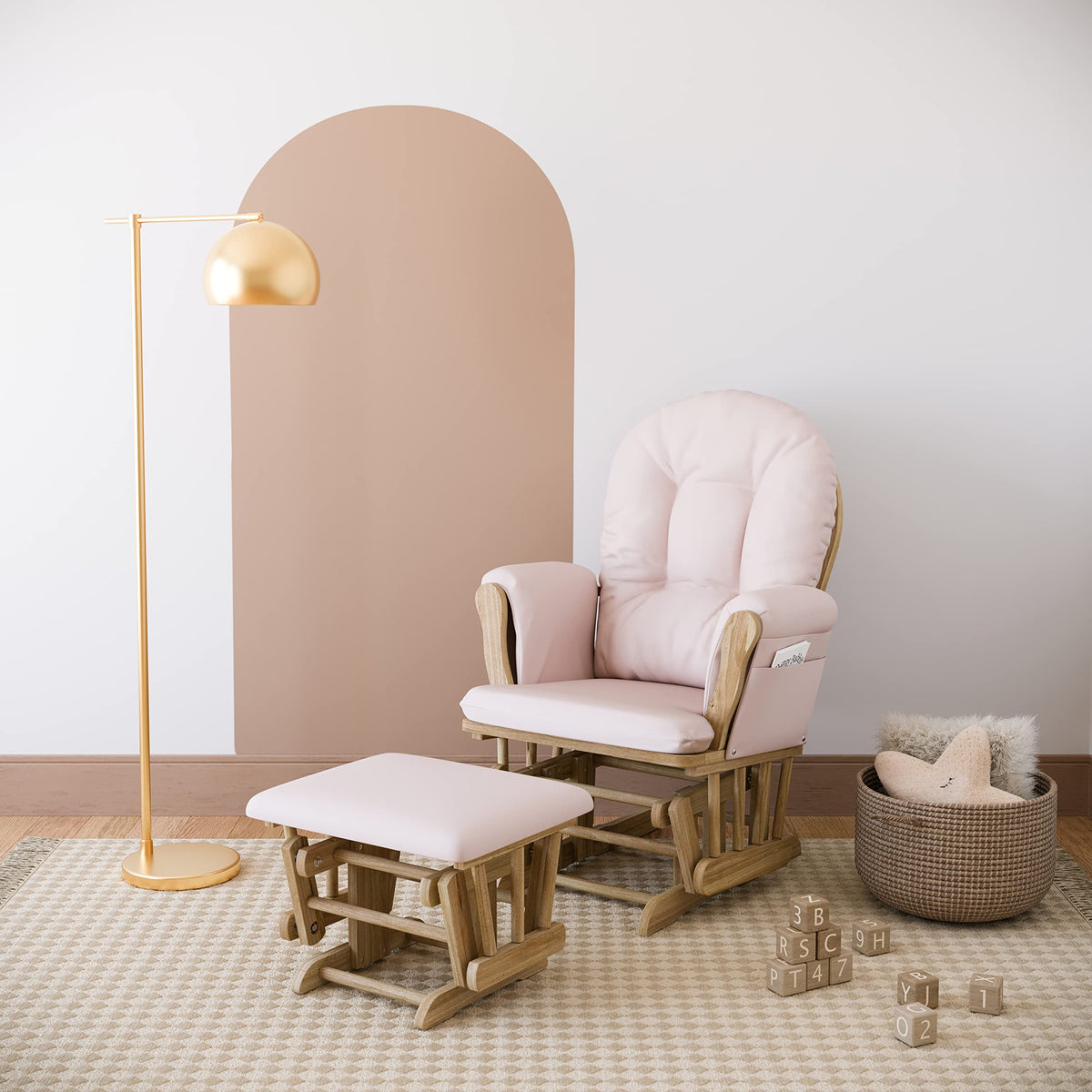 Premium Hoop Glider & Ottoman