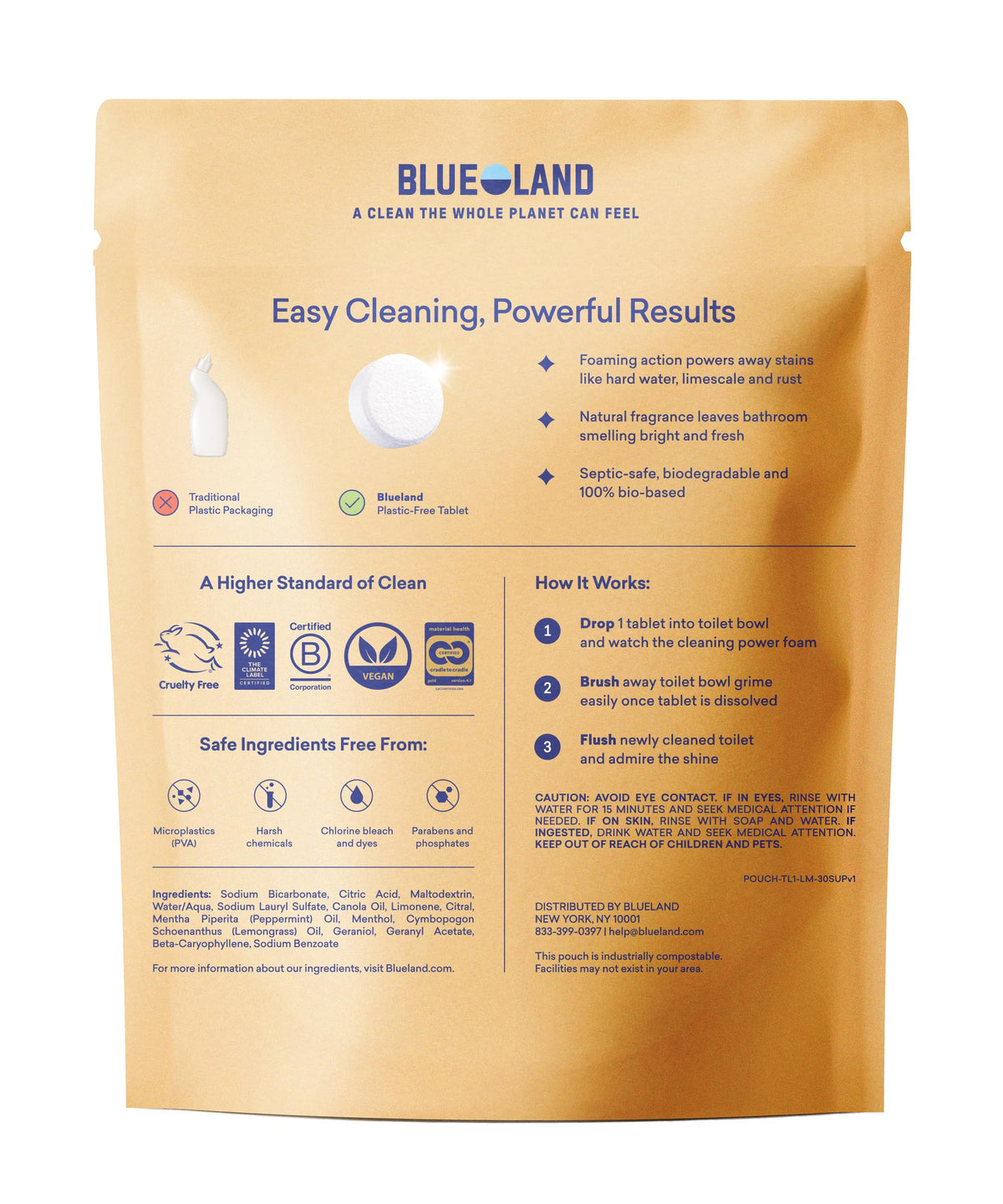 100% Plastic Free Toilet Bowl Cleaner Tablets Set (14 Count)