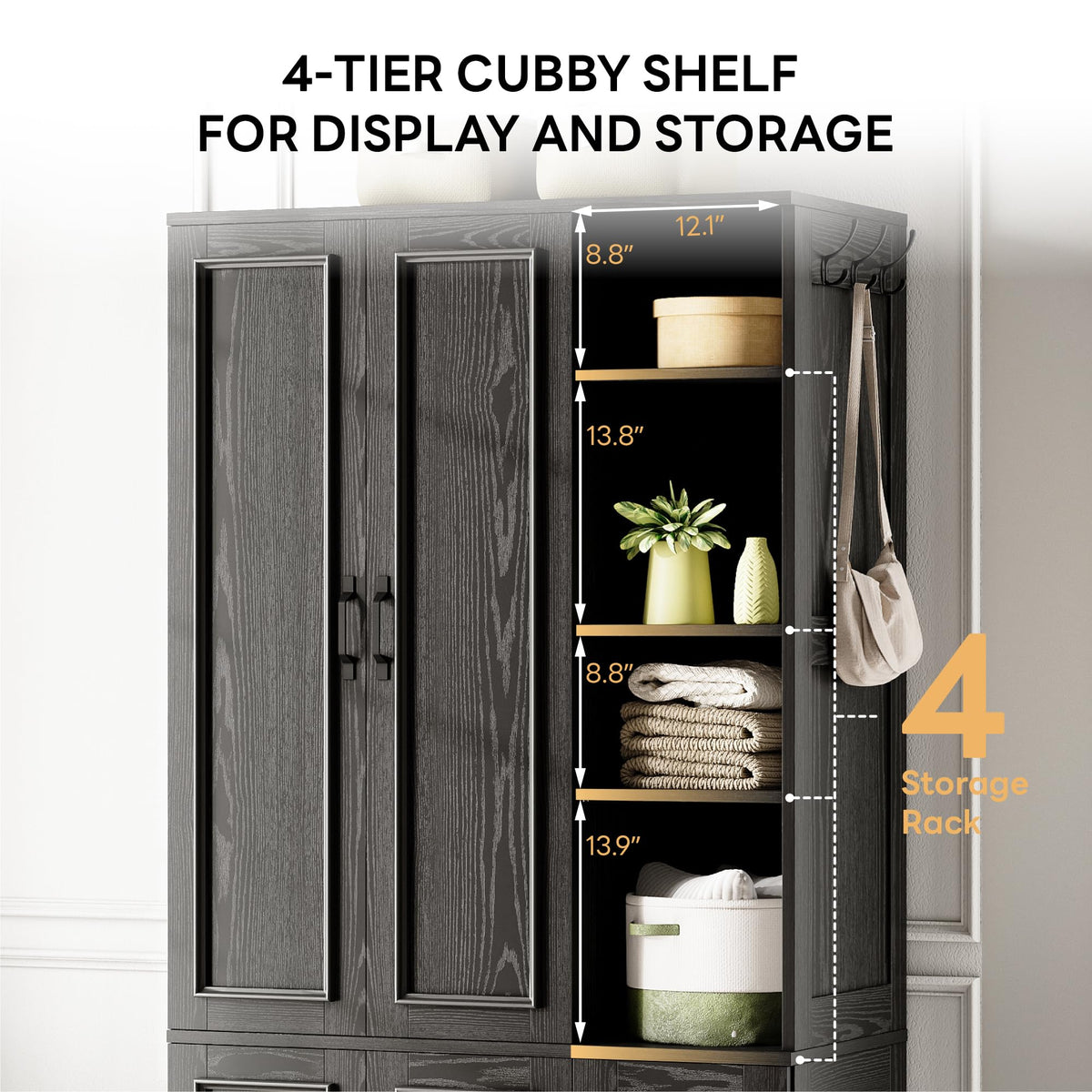 Armoire Wardrobe Closet 70" H