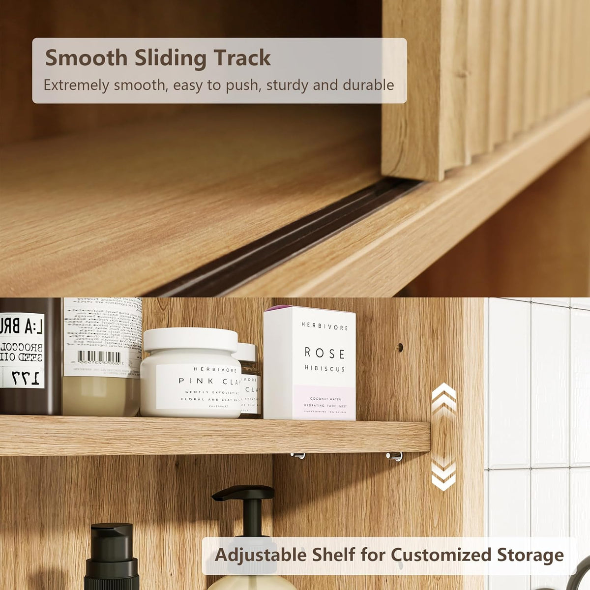 Bathroom Wall Cabinet Above Toilet Storage，Wall Mounted Storage with Adjustable Shelves, Space-Saving Modern Design for Bathroom & Laundry Room, Kitchen, Dining Room, Living Room - HavenBliss Decor