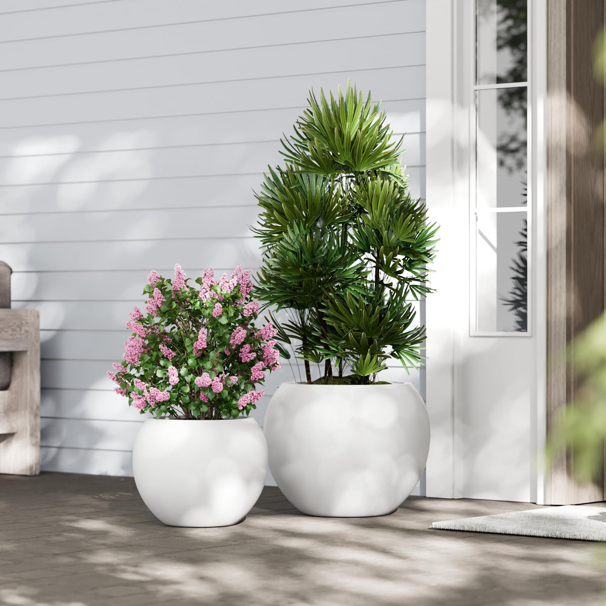 Fiberstone Sphere Planter for Olive Trees