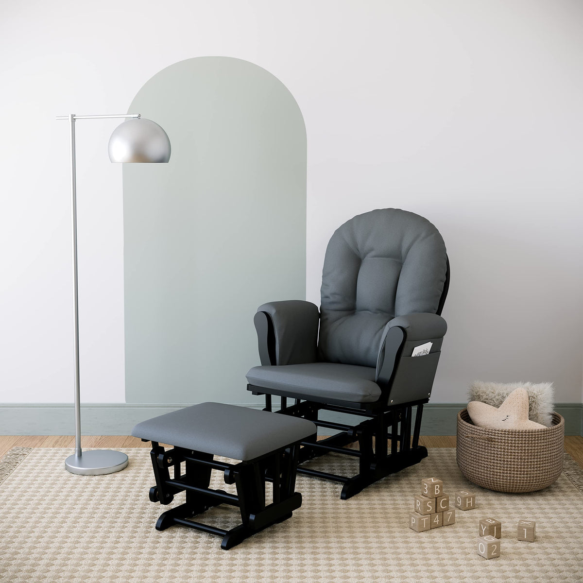 Premium Hoop Glider & Ottoman