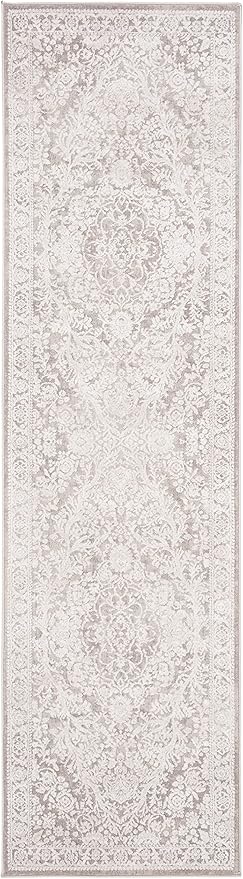 SAFAVIEH Reflection Collection Runner Rug - 2'3" x 22', Beige & Cream, Non-Shedding & Easy Cleaning, Ideal for Living Room, Dining, Bedroom (RFT668A)