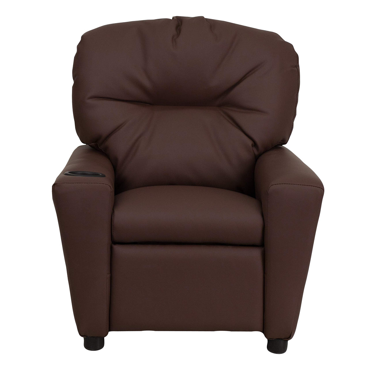 Chandler LeatherSoft Kids Recliner with Cup Holder and Safety Recline