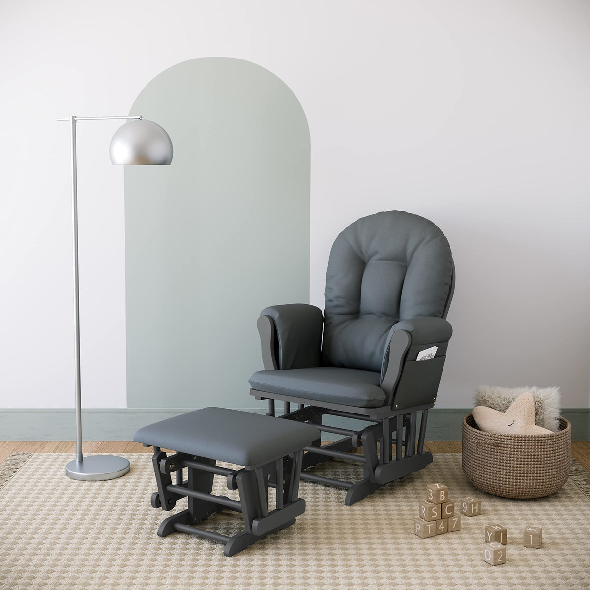 Premium Hoop Glider & Ottoman