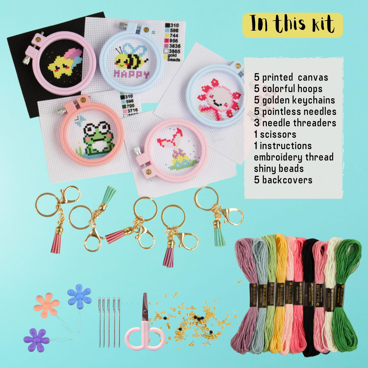 Embroidery Kit for Kids Cross Stitch Kits for Beginners Needlepoint