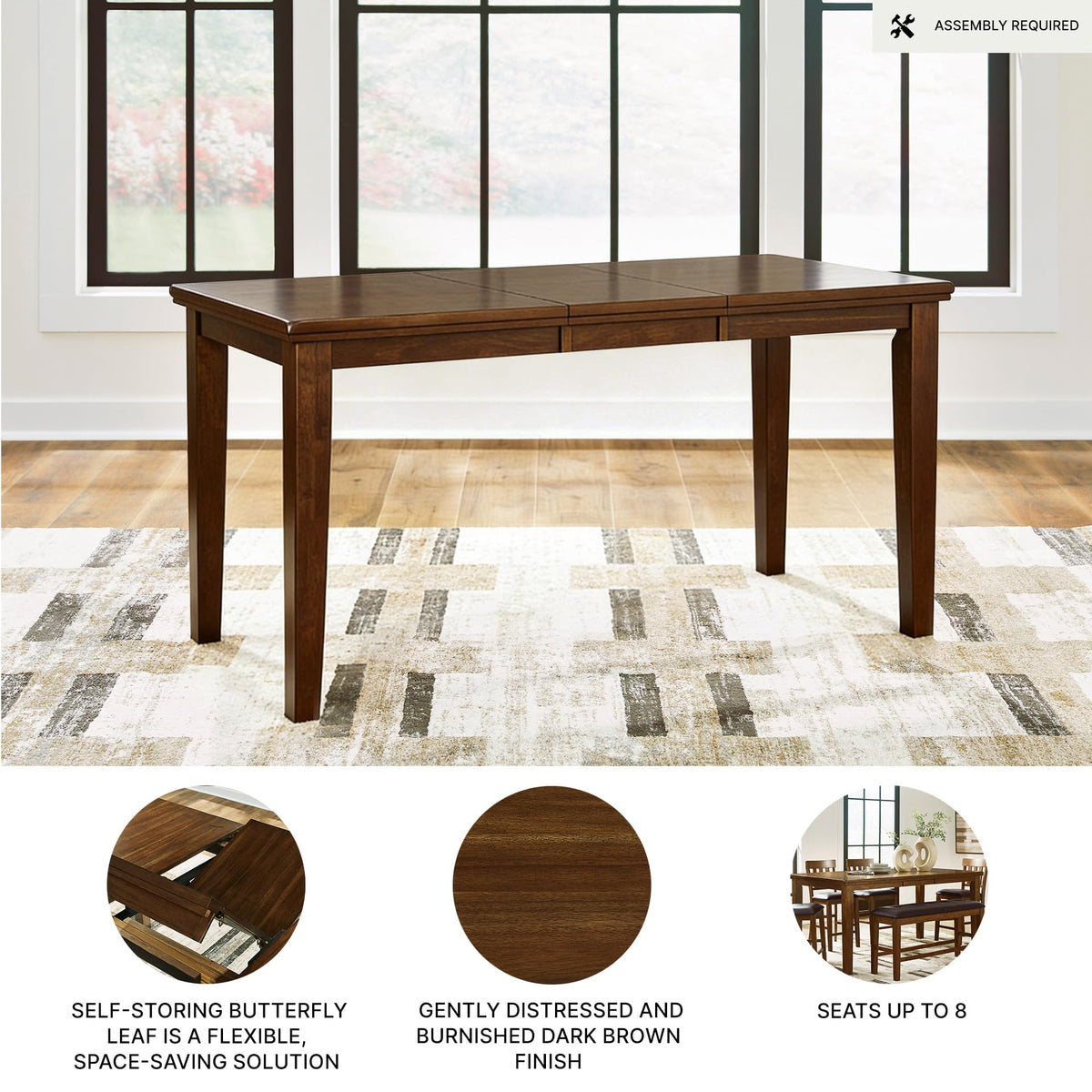 1 Piece Counter Height Dining Table