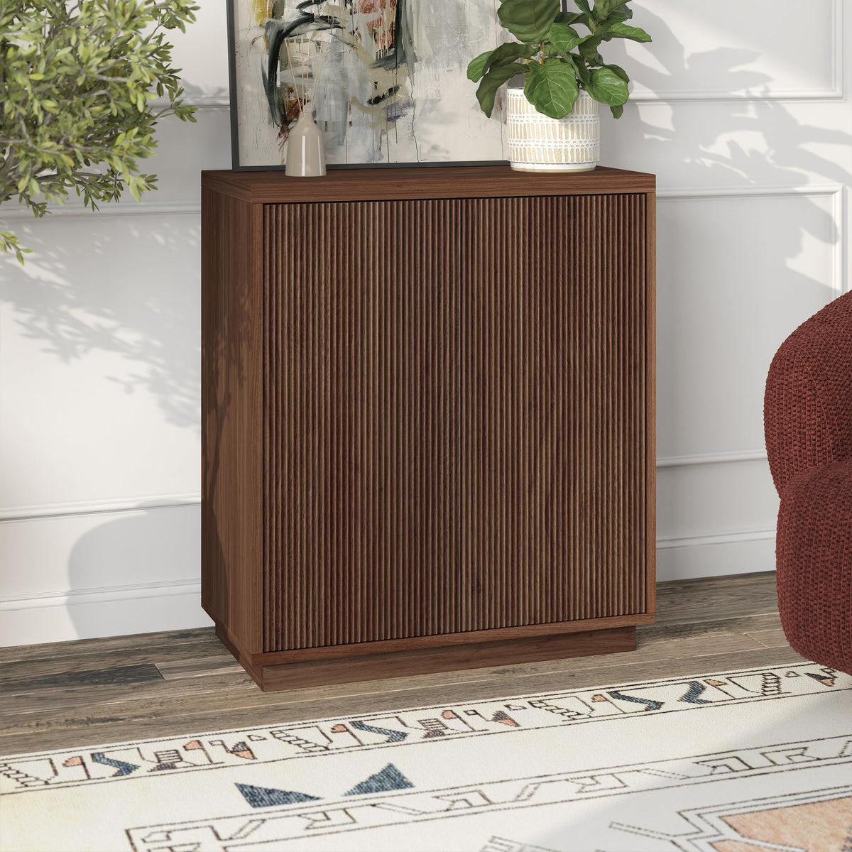 28" Fluted Accent Cabinet