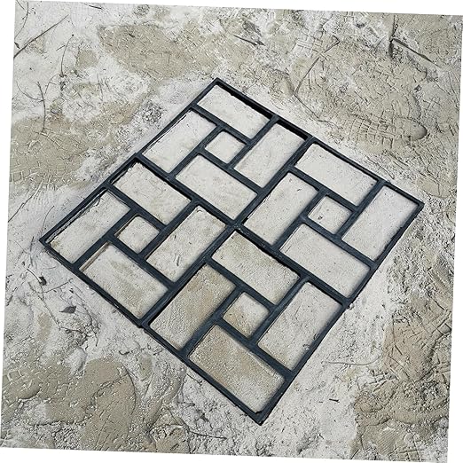 DIY Plastic Pavement Mold for Concrete Stepping Stones Reusable Path Maker for Garden Walkways Black 15.74 X 15.74 X 1.57 Inches