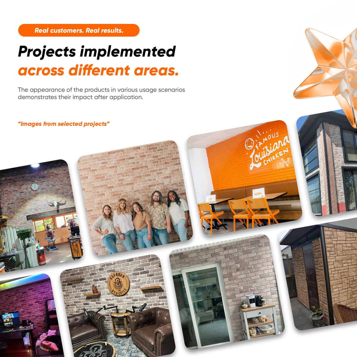 3D Brick Effect Wall Panels