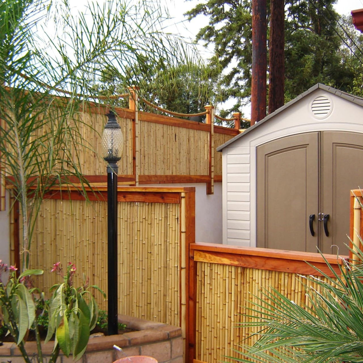 Natural Bamboo Fencing Decorative Rolled Fence Panel 0.75 in D x 3 ft H x 8 ft L (24 Sq Ft)
