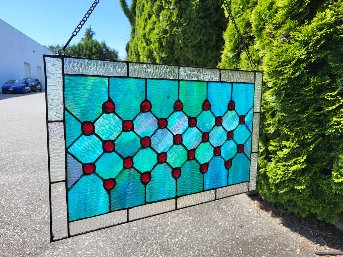 Tiffany Style Stained Glass Window Panel