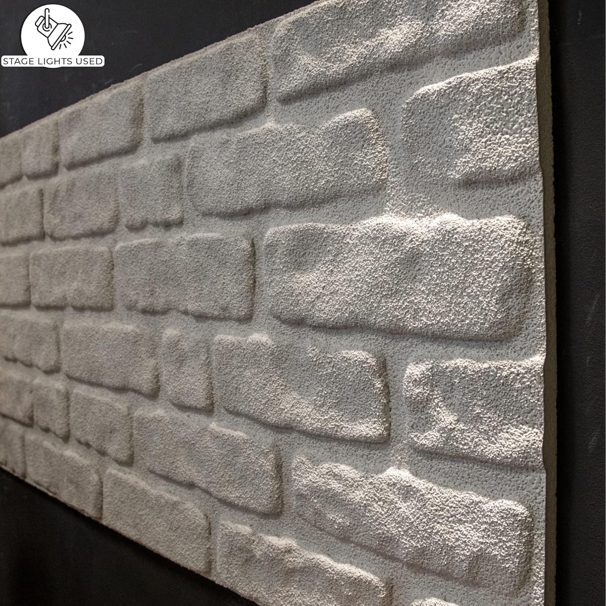 Dundee Deco 3D Wall Panels Faux Brick - Cladding, White Stone Look Wall Paneling, Styrofoam Facing for Living Room, Kitchen, Bathroom, Balcony, Bedroom, Set of 5, Covers 27 sq ft - HavenBliss Decor