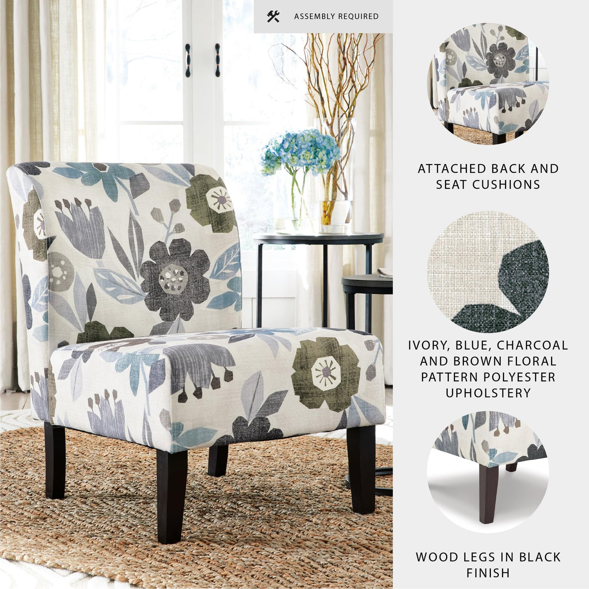 Armless Accent Chair