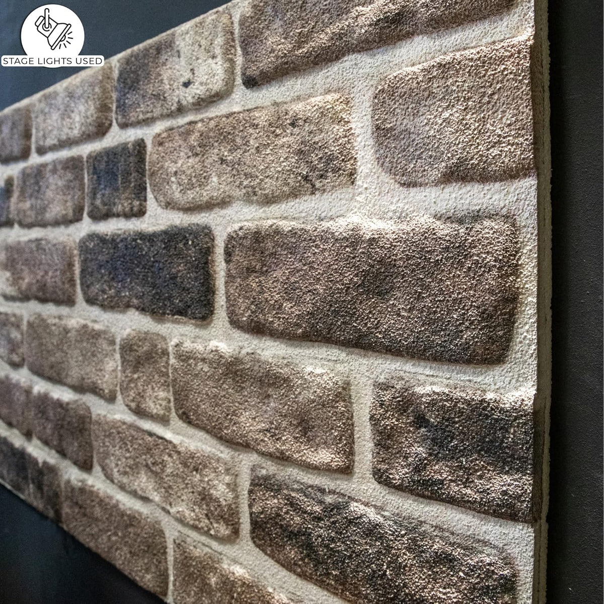 Dundee Deco 3D Wall Panels Faux Brick - Cladding, Grey Black Stone Look Wall Paneling, Styrofoam Facing for Living Room, Kitchen, Bathroom, Balcony, Bedroom, Set of 5, Covers 27 sq ft - HavenBliss Decor