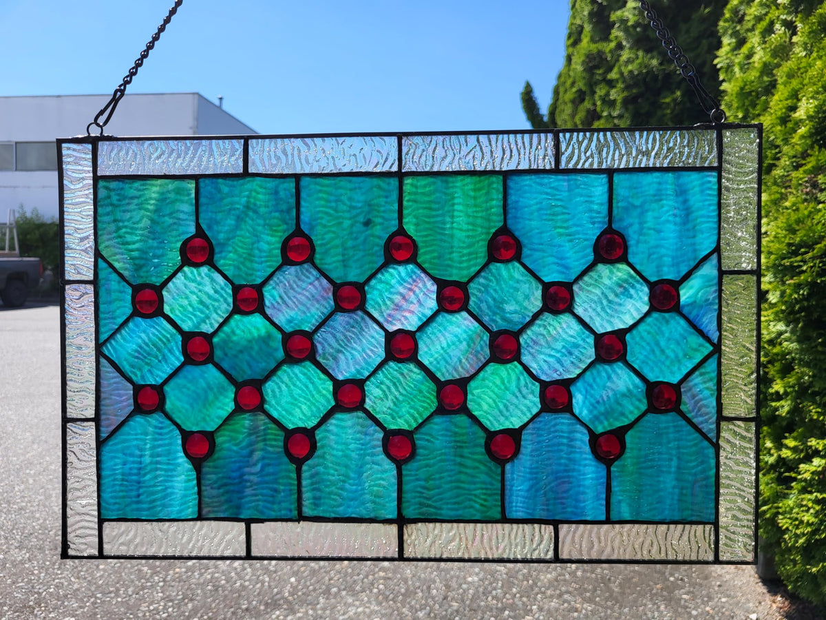 Tiffany Style Stained Glass Window Panel