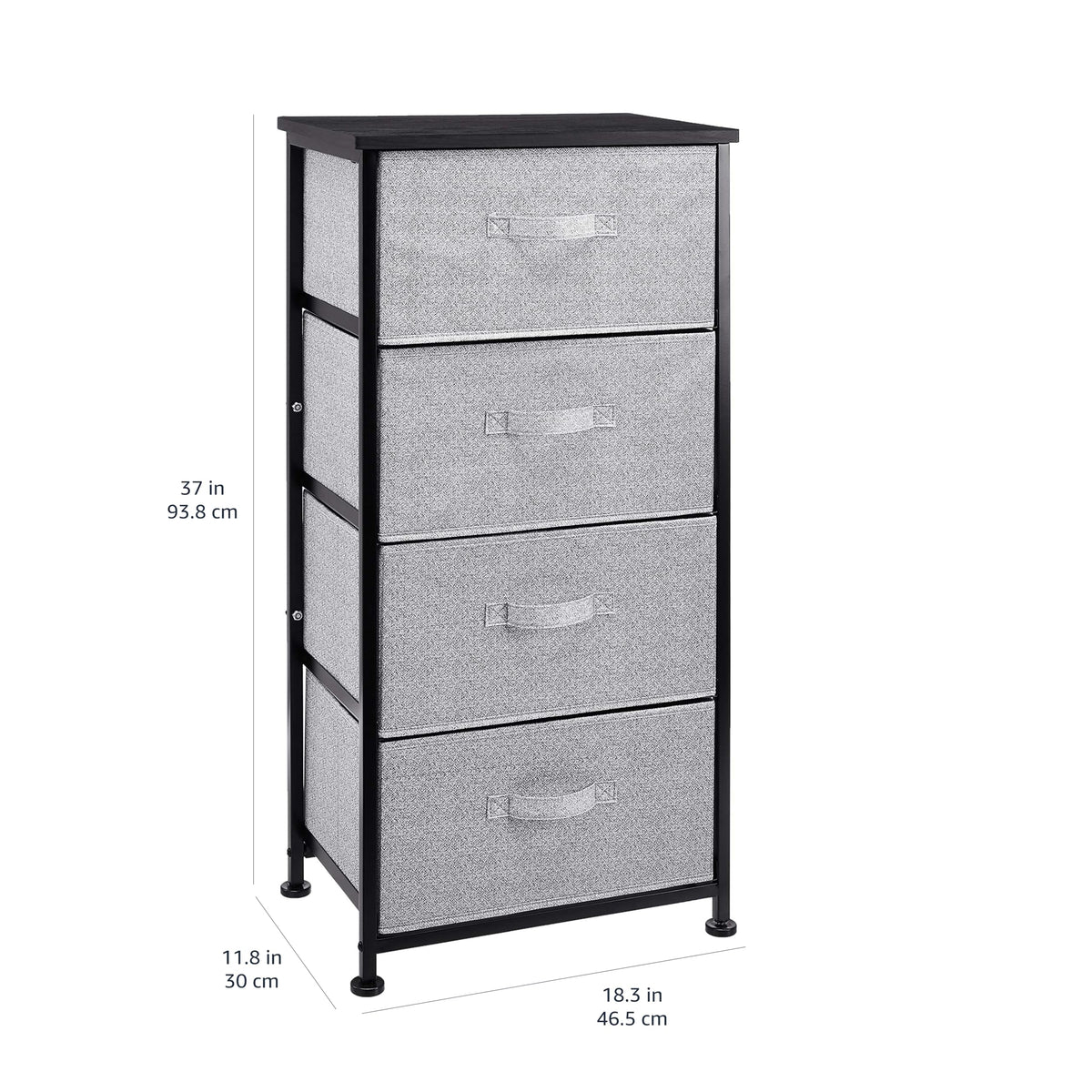Fabric 4 Drawer Storage Organizer Unit for Bedroom Closet