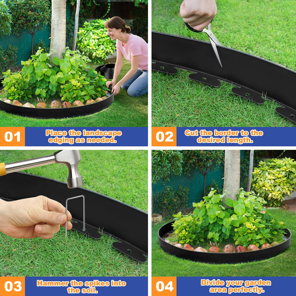 4IN x 33FT Landscape Edging (40 Count)