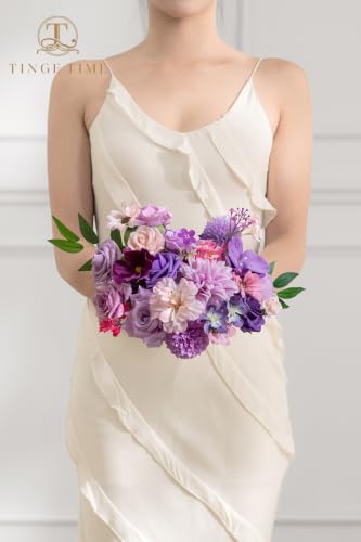 Artificial Wedding Flowers Combo (Light Purple)