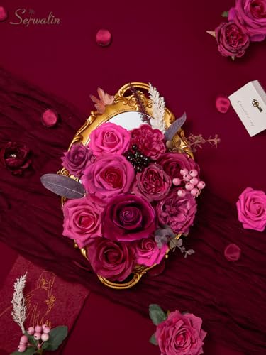 Hot Pink Artificial Flowers (B Hot Pink / 1 Box)