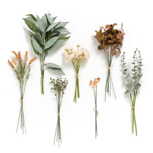Artificial Greenery Stems Box Set (Or-amber & Green)