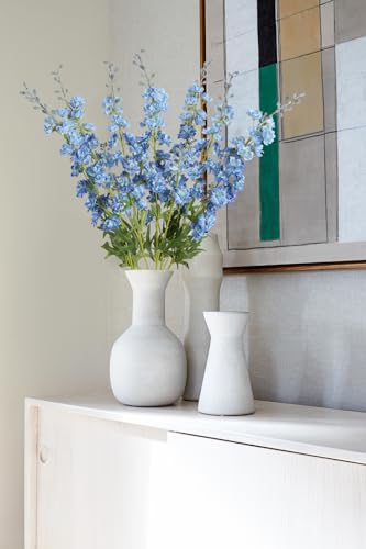 Blue Delphinium Artificial Flowers Combo Clematis Greenery 9 PCS (Blue)