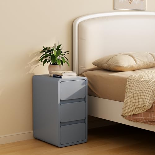 Narrow Bedside Table (11.8"W / Dark Gray (3 Drawers))