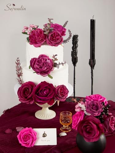 Hot Pink Artificial Flowers (B Hot Pink / 1 Box)