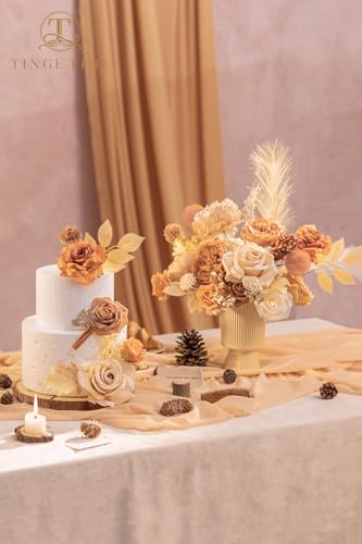 Boho Artificial Flowers Box Combo Nude Wedding Decor (Nude Color & Pale Coffee)