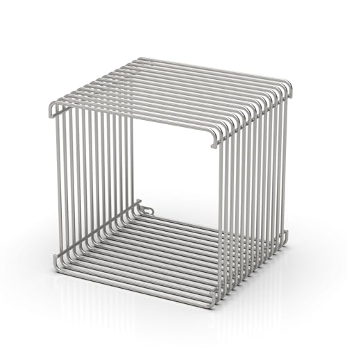 Square Geometry Retro Side Table Prime (Silver)