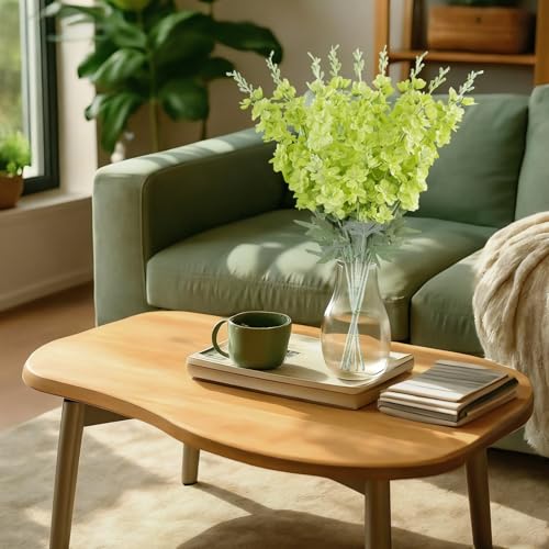 16Pcs Green Delphinium Artificial Flower 33.5'' Bells of Ireland Flowers (Light Green)