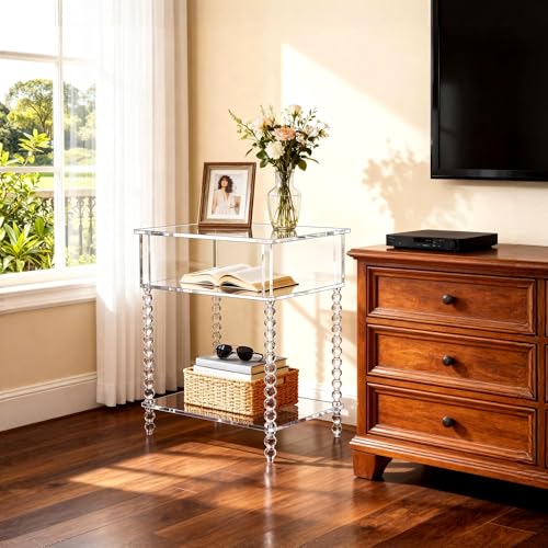 Acrylic Side Table (Clear / Large)