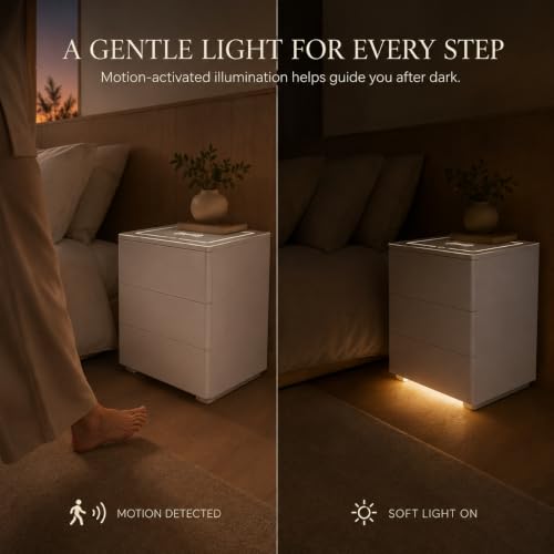 Just UNbox & Enjoy! Smart Nightstand with Wireless Charging