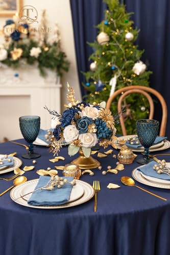 Navy Blue Artificial Flowers Combo (Navy Blue)