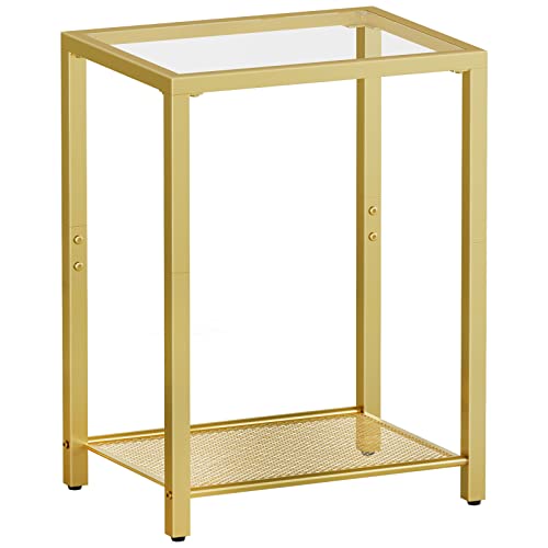 Side Table, 2-Tier End Table, Nightstand for Tight Spaces
