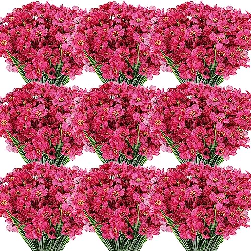 Violet Artificial Flowers (Cluster / Rosy)