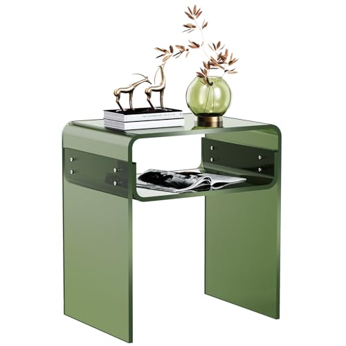 Clear Acrylic End Table 2 (Green)