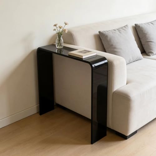 Clear Acrylic Console Table (1 Tier - Black)