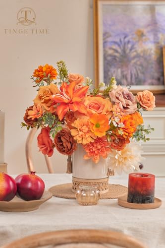 Fall Artificial Flowers Combo (Burnt Orange)