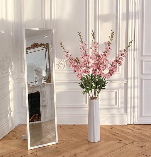 Pink Artificial Delphinium Flowers 33.5" Long Stem Artificial Flowers Vintage Pink Fake Flowers for Wedding Centerpieces for Home Tables Party Decor（Vintage Pink） (5pcs-vintage Pink)