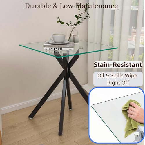 Glass End Table (Black)