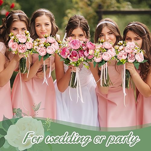 Artificial Peonies Flowers (Light Pink, Dark Pink)