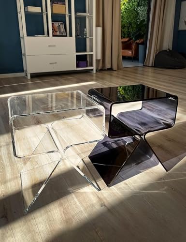 Acrylic Nightstand Bedside Side Table (Clear)