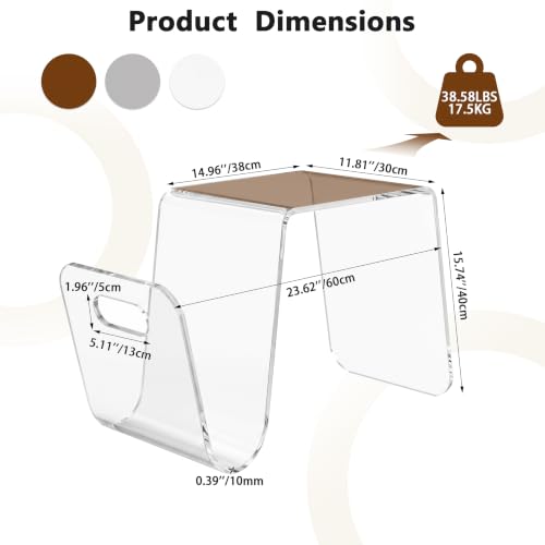 Acrylic Side Table (Bronze Tint)