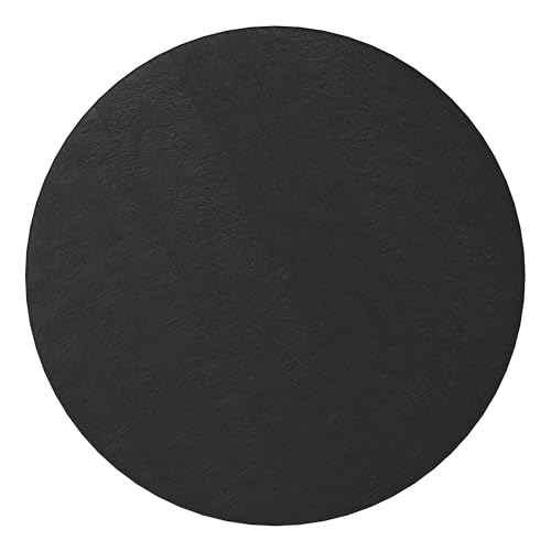 Boyd 13" Wide Solid Wood Round End Table in Black (Black / 13 inch)